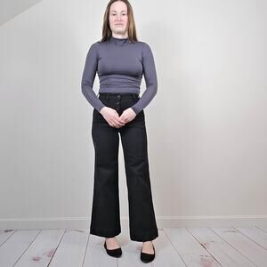 Everlane The Luster Mockneck Bodysuit Pewter XS